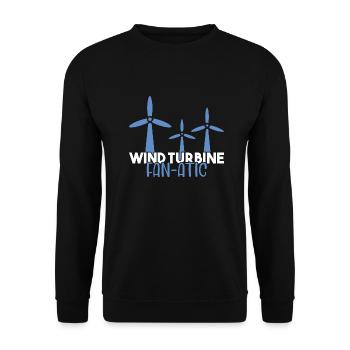 Wind turbine technician wind farm wind power - Unisex Sweatshirt - black - Front - Alina (178cm) & Michal (187cm)