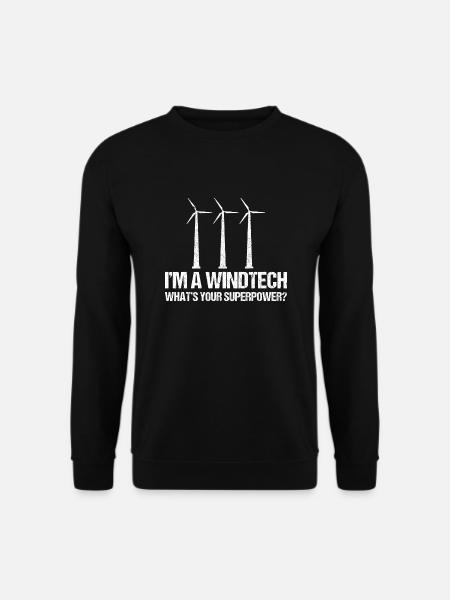 Technicien d’éolienne énergie éolienne de parc éolien - Sweat-shirt Unisexe - noir