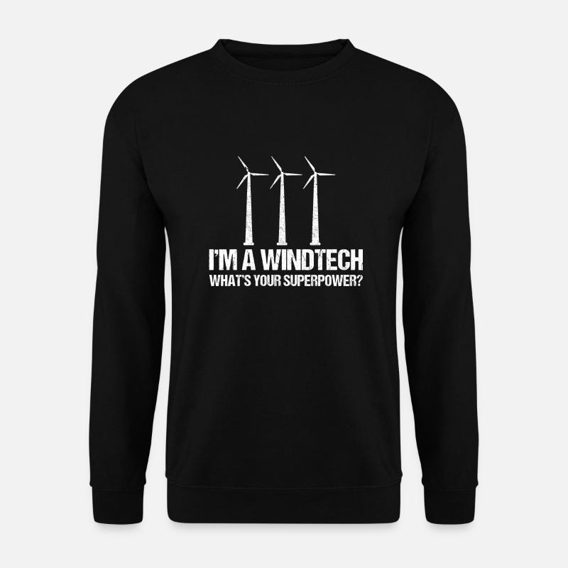 Technicien d’éolienne énergie éolienne de parc éolien - Sweat-shirt Unisexe - noir