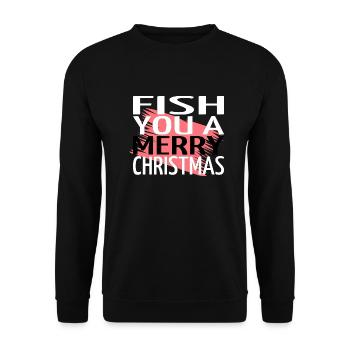 Gift Fishing Boat Beard Gang Bedroom Beards - Unisex Sweatshirt - black - Front - Alina (178cm) & Michal (187cm)