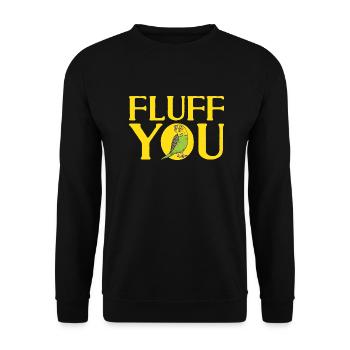 Budgerigar Parakeet Bird Pet Gift - Unisex Sweatshirt - black - Front - Alina (178cm) & Michal (187cm)