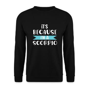 Scorpio horoscope zodiac sign astrology women men - Sweat-shirt Unisexe - noir - Devant - Alina (178cm) & Michal (187cm)