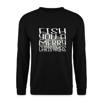 dino axolotls fish head dinosaur tshirt barbecuing - Unisex Pullover - Schwarz - Vorne - Alina (178cm) & Michal (187cm)
