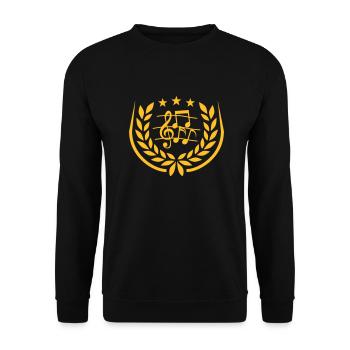 Laurel wreath Music clef - Unisex Sweatshirt - black - Front - Alina (178cm) & Michal (187cm)