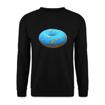 3D Donut - Unisex Pullover - Schwarz - Vorne - Alina (178cm) & Michal (187cm)