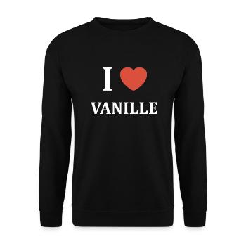 i love vanille - Sweat-shirt Unisexe - noir - Devant - Alina (178cm) & Michal (187cm)