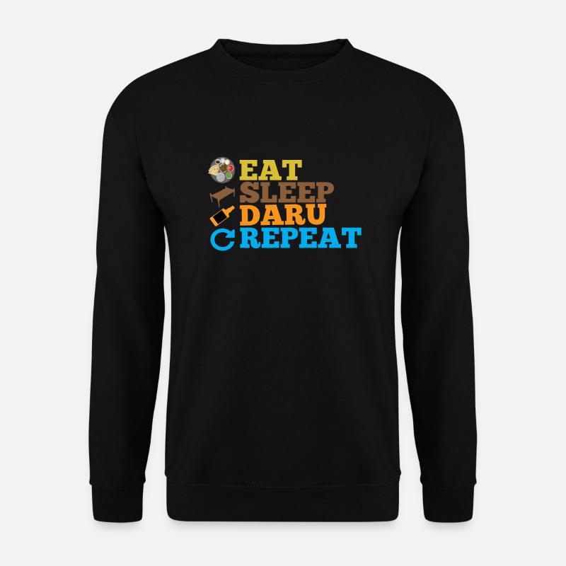 EAT SLEEP DARU REPEAT - Unisex Sweatshirt - black