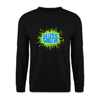 talk less smile more - Unisex Sweatshirt - black - Front - Alina (178cm) & Michal (187cm)