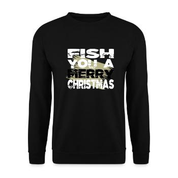 cool dino bedroom fish head dinosaur tshirt - Unisex Pullover - Schwarz - Vorne - Alina (178cm) & Michal (187cm)