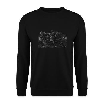 BMX Race Racing MTB Motocross - Unisex Pullover - Schwarz - Vorne - Alina (178cm) & Michal (187cm)