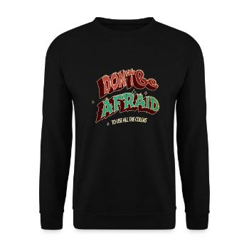femmes colorées gay activiste tshirts 30 ans - Sweat-shirt Unisexe - noir - Devant - Alina (178cm) & Michal (187cm)