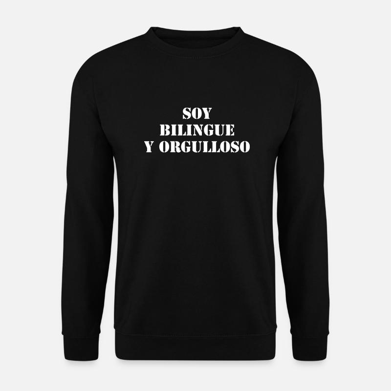 Zweisprachig Spanisch - Unisex Pullover - Schwarz