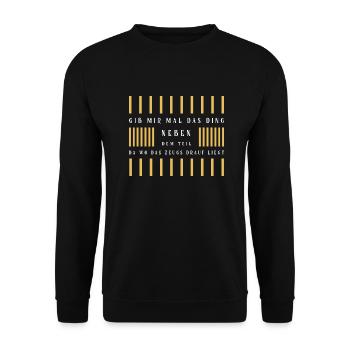 Das Ding neben dem Teil - Unisex Pullover - Schwarz - Vorne - Alina (178cm) & Michal (187cm)