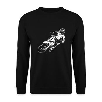 Supermoto - Supermotard - Sweat-shirt Unisexe - noir - Devant - Alina (178cm) & Michal (187cm)
