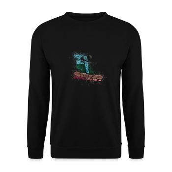 Boarding nicht langweilig - Snowboarden - Unisex Pullover - Schwarz - Vorne - Alina (178cm) & Michal (187cm)