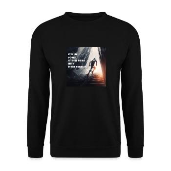 Towerrunning, Stairclimbing Elite Workout - Unisex Sweatshirt - black - Front - Alina (178cm) & Michal (187cm)