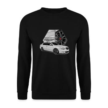 Limousine // Illustration - Unisex Pullover - Schwarz - Vorne - Alina (178cm) & Michal (187cm)