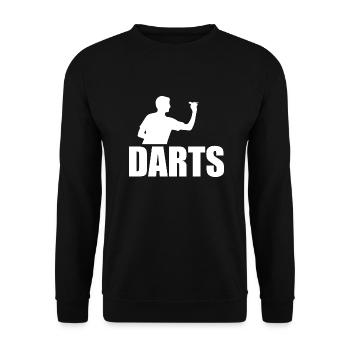 Darts Sports Fun - Unisex Sweatshirt - black - Front - Alina (178cm) & Michal (187cm)