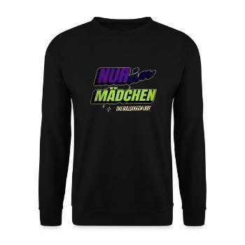 miezekatze lieben hauskatze statement großkatze - Unisex Pullover - Schwarz - Vorne - Alina (178cm) & Michal (187cm)