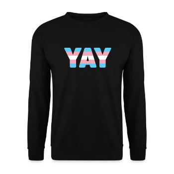 YAY Transgender - Unisex Pullover - Schwarz - Vorne - Alina (178cm) & Michal (187cm)