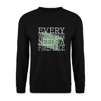 Charpentier Plombier - Sweat-shirt Unisexe - noir - Devant - Alina (178cm) & Michal (187cm)