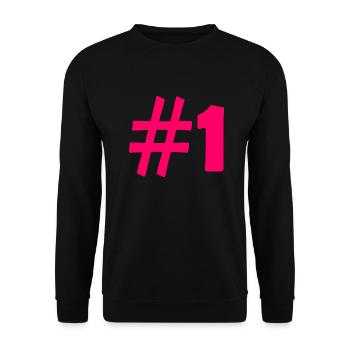#1 - Unisex Pullover - Schwarz - Vorne - Alina (178cm) & Michal (187cm)