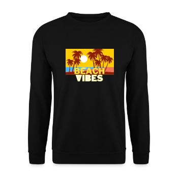 Beach 4 - Unisex Pullover - Schwarz - Vorne - Alina (178cm) & Michal (187cm)