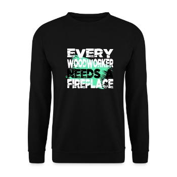 men a carpenters prayer tshirts tree feller - Unisex Pullover - Schwarz - Vorne - Alina (178cm) & Michal (187cm)