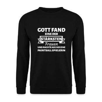 Paintball Airsoft - Unisex Pullover - Schwarz - Vorne - Alina (178cm) & Michal (187cm)
