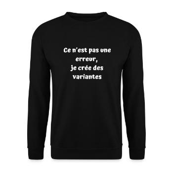 Bricoleur de génie ou maladroit - Sweat-shirt Unisexe - noir - Devant - Alina (178cm) & Michal (187cm)