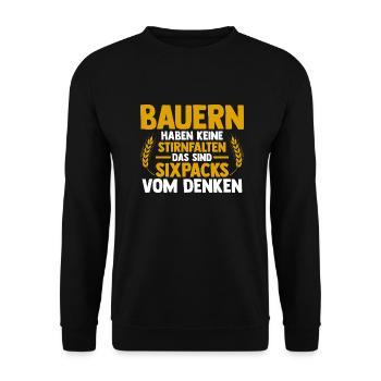 Landwirtschaft Landwirt Traktor Bauernhof Bauer - Unisex Pullover - Schwarz - Vorne - Alina (178cm) & Michal (187cm)