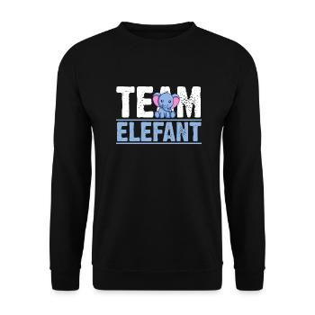 Elefant Elefanten - Unisex Pullover - Schwarz - Vorne - Alina (178cm) & Michal (187cm)