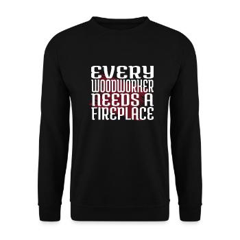 lumberman sexy carpenter tshirts - Unisex Pullover - Schwarz - Vorne - Alina (178cm) & Michal (187cm)