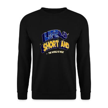outdoors eiffel tower jokes buy far away countries - Unisex Pullover - Schwarz - Vorne - Alina (178cm) & Michal (187cm)