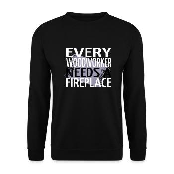 syndicat ébéniste menuisier menuisier - Sweat-shirt Unisexe - noir - Devant - Alina (178cm) & Michal (187cm)