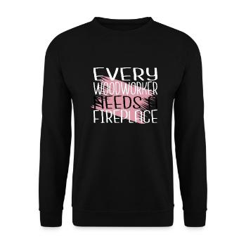Charpentier travail Tshirts menuisier cadeau Cool - Sweat-shirt Unisexe - noir - Devant - Alina (178cm) & Michal (187cm)