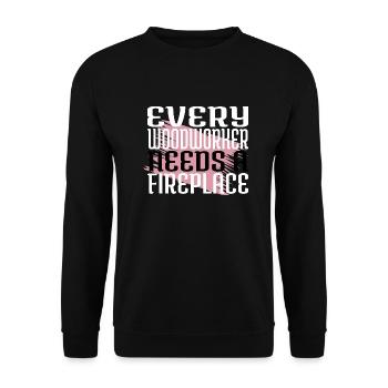Sexy Carpenter Tshirts Carpenter Plumber - Unisex Sweatshirt - black - Front - Alina (178cm) & Michal (187cm)