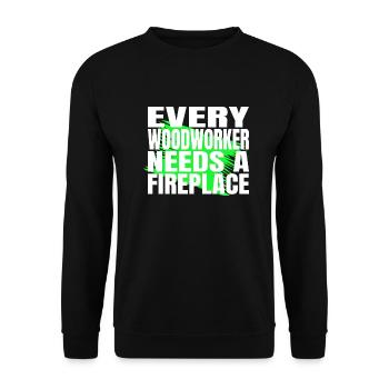 birthday gift wood quote gift idea cutter - Unisex Pullover - Schwarz - Vorne - Alina (178cm) & Michal (187cm)