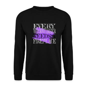 Funshirt Union Charpentier T-shirts Arboristes Présent - Sweat-shirt Unisexe - noir - Devant - Alina (178cm) & Michal (187cm)