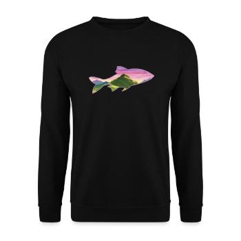 Conservation de la nature Forêt Poissons Pêche au poisson - Sweat-shirt Unisexe - noir - Devant - Alina (178cm) & Michal (187cm)