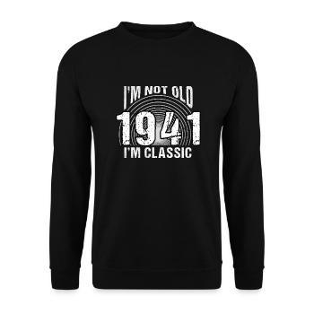 I'm Not Old, I'm Classic , Vintage 1941 Retro 83 - Unisex Sweatshirt - black - Front - Alina (178cm) & Michal (187cm)