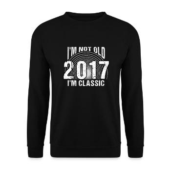 Vintage 2017 rétro 7 ans - Je ne suis pas vieux, je suis - Sweat-shirt Unisexe - noir - Devant - Alina (178cm) & Michal (187cm)