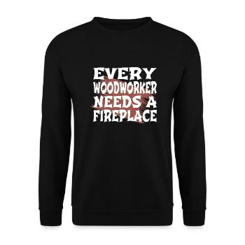 aaron carpenter tshirts lumber happy - Unisex Pullover - Schwarz - Vorne - Alina (178cm) & Michal (187cm)