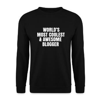 World's most coolest and awesome blogger - Unisex Sweatshirt - black - Front - Alina (178cm) & Michal (187cm)
