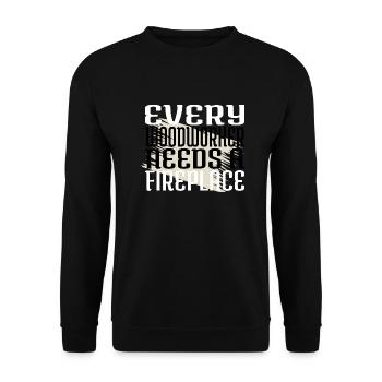 ébéniste charpentier un charpentier prière t-shirts - Sweat-shirt Unisexe - noir - Devant - Alina (178cm) & Michal (187cm)