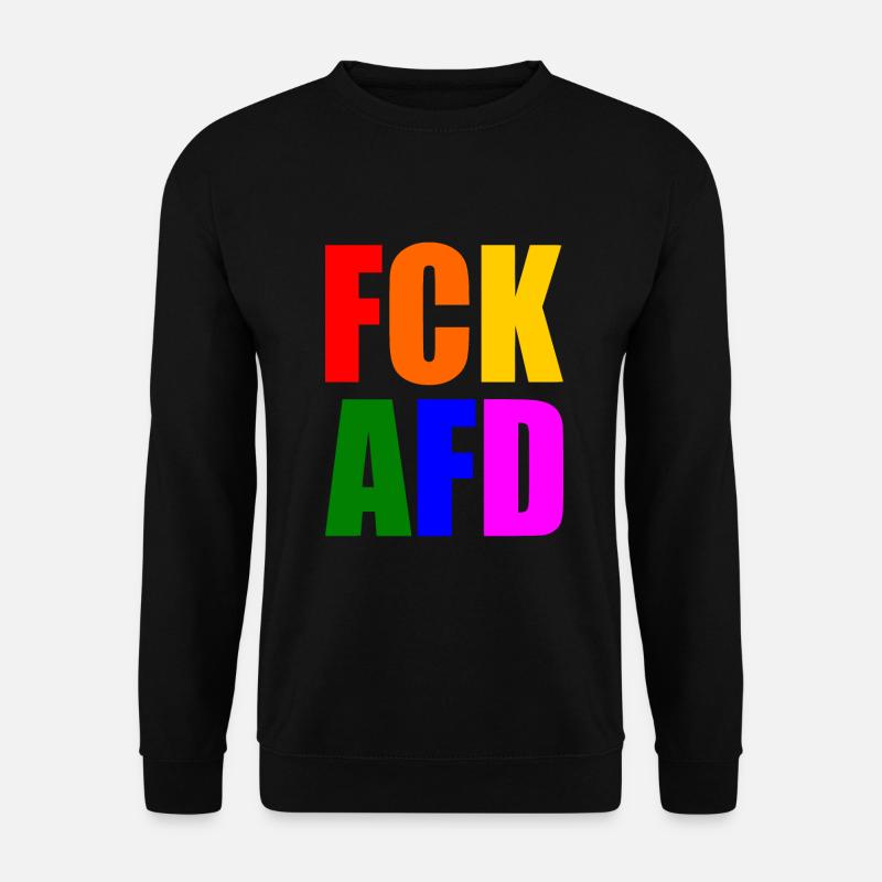 Fck afd - Unisex Pullover - Schwarz
