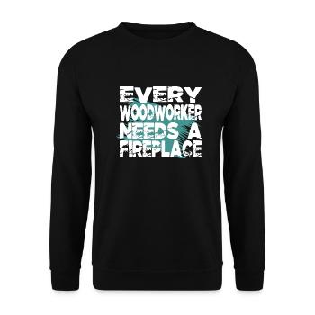 safety helmet tools tree jokes - Unisex Sweatshirt - black - Front - Alina (178cm) & Michal (187cm)