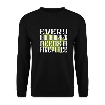 present carpenter saw the carpenters gift - Unisex Pullover - Schwarz - Vorne - Alina (178cm) & Michal (187cm)