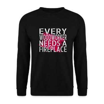 carpenter saw jackhammer geek joke axes lumber - Unisex Pullover - Schwarz - Vorne - Alina (178cm) & Michal (187cm)