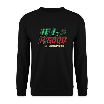 home electrical joke birthday present idea - Unisex Sweatshirt - black - Front - Alina (178cm) & Michal (187cm)